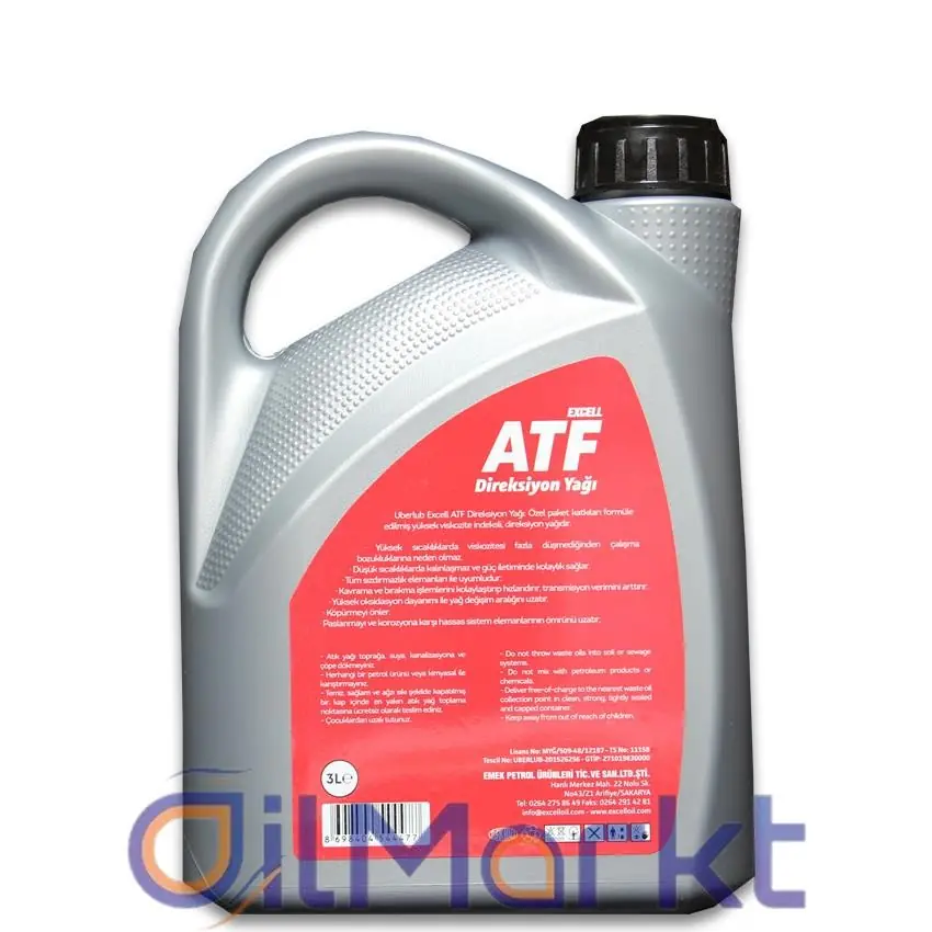 Uberlub Excell ATF Hidrolik Direksiyon Yağı 3 Lt
