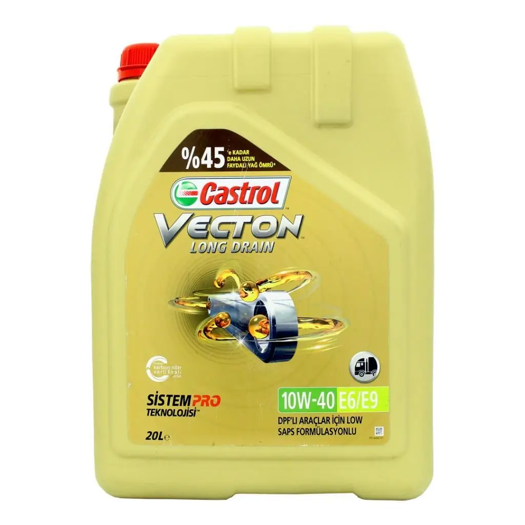 Castrol Vecton Long Drain 10W40 E6/E9 20 Lt Partiküllü Motor Yağı