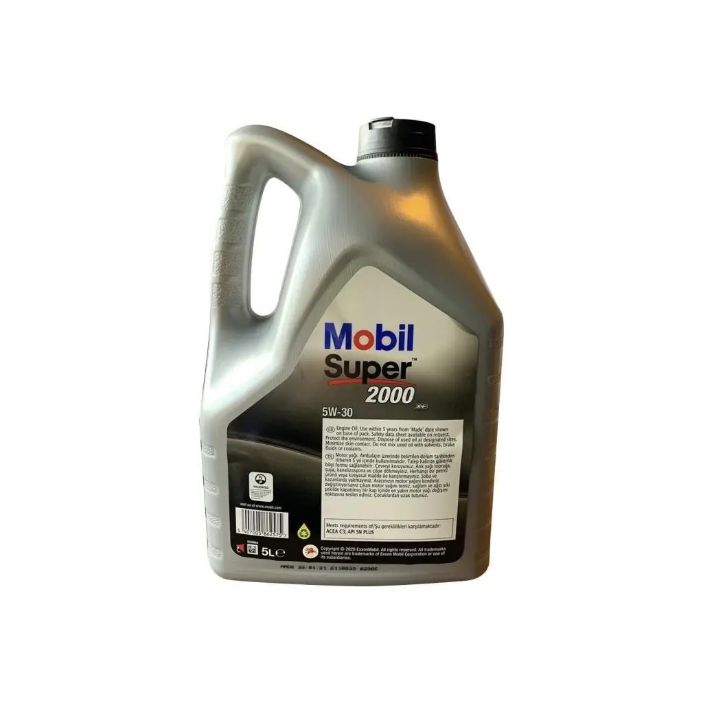 Mobil Super 2000 XE C3 5W30 5 Lt Partiküllü Motor Yağı